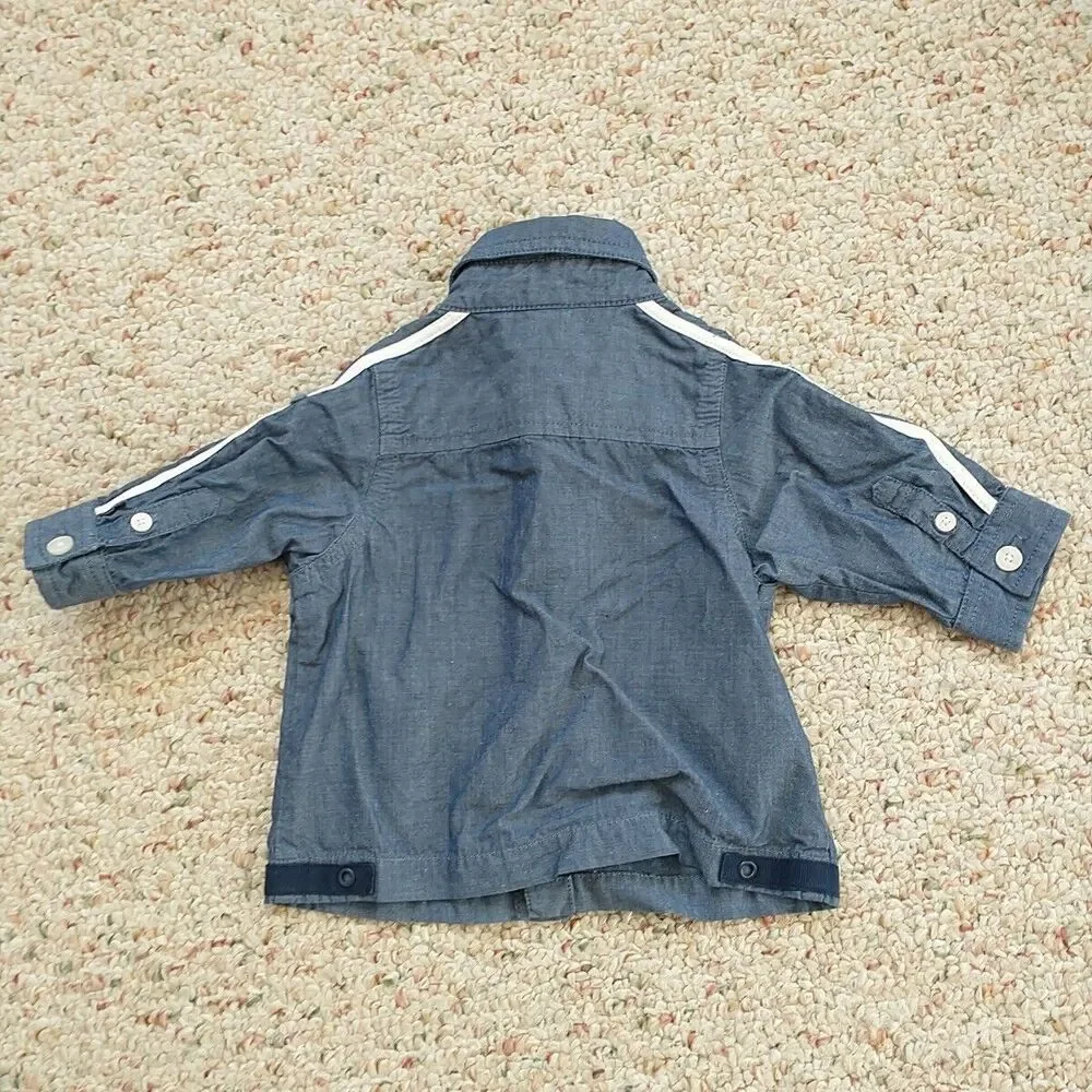Lot Of 3 Baby Gap Rabbit + Bear Boy 3-6M Fall Spring Cotton Overall Shirt Hat